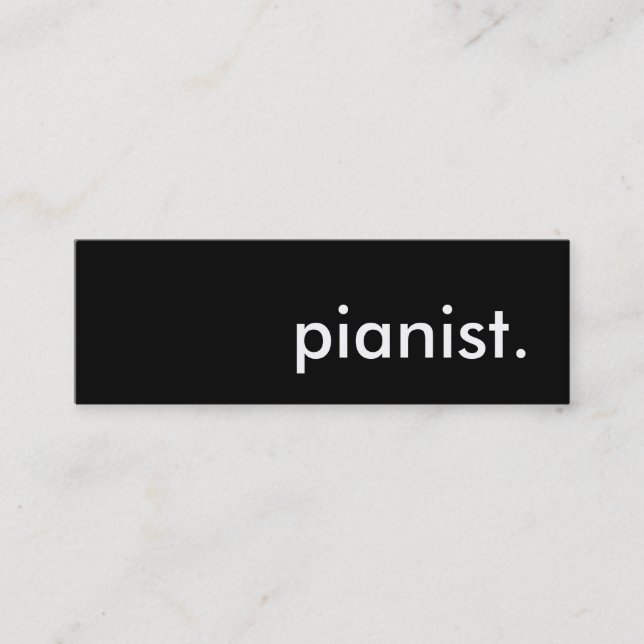 pianist. mini business card (Front)