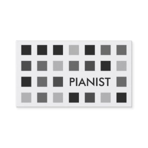 PIANIST (mod squares) Business Card