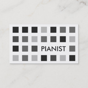 PIANIST (mod squares) Business Card
