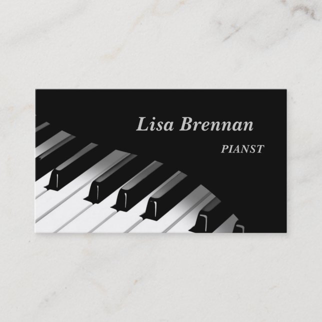 Pianist , Musician , Classics Player Business Card (Front)