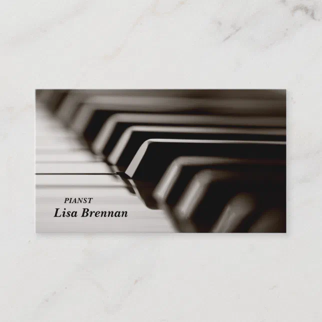 Pianist Musician Classics Player Piano Shortcuts Business Card Zazzle