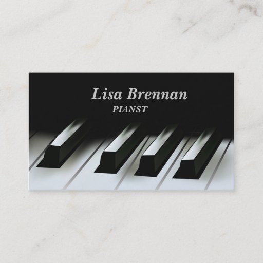 Customizable Pianist , Musician , Classics Player Business Card