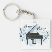 Pianist Musician Piano Player Keychain