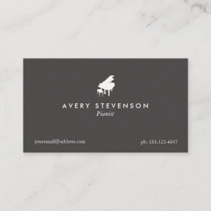 Pianist Piano Music Teacher Grand Piano Business Card