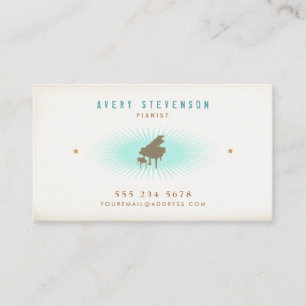 Pianist Piano Music Teacher Grand Piano Business Card