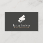 Pianist Piano Music Teacher Grand Piano Business Card (Front)