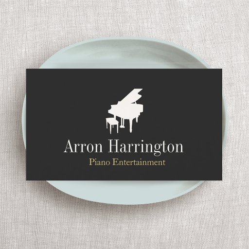 Customizable Piano Business Card