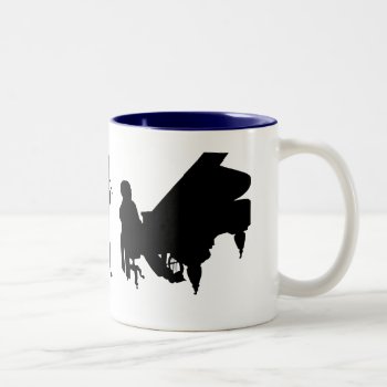 Pianist Piano Orchestra Composer Mozart Gear Two-tone Coffee Mug by Funkart at Zazzle