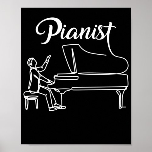 Pianist Piano Orchestra Musician Poster