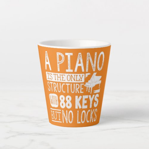 Pianist Piano Player Keyboard Piano Student Pun  Latte Mug