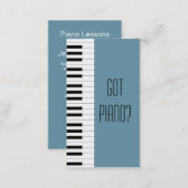 Pianist Piano Player Teacher Music Studio Musician Business Card (Front/Back)