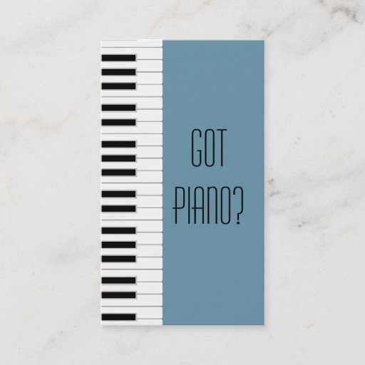 Customizable Piano Teacher Business Card