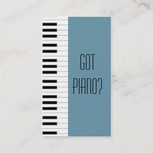 Pianist Piano Player Teacher Music Studio Musician Business Card (Front)