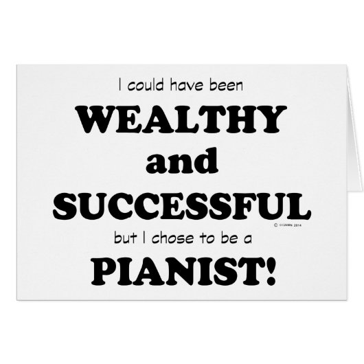 Pianist Wealthy & Successful Cards (Front Horizontal)