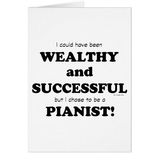 Pianist Wealthy & Successful Cards (Front)