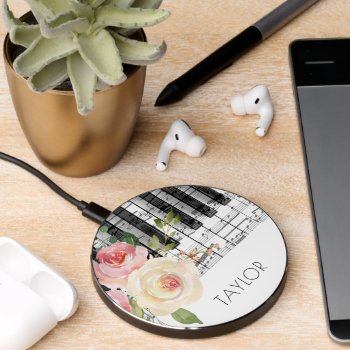 Pianist Wireless Charger by musickitten at Zazzle