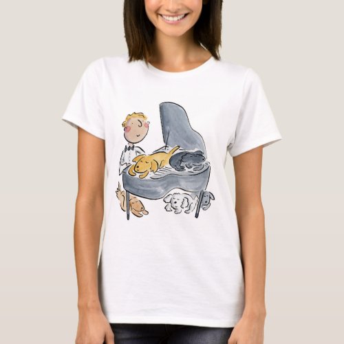 Pianist with Dogs T_Shirt