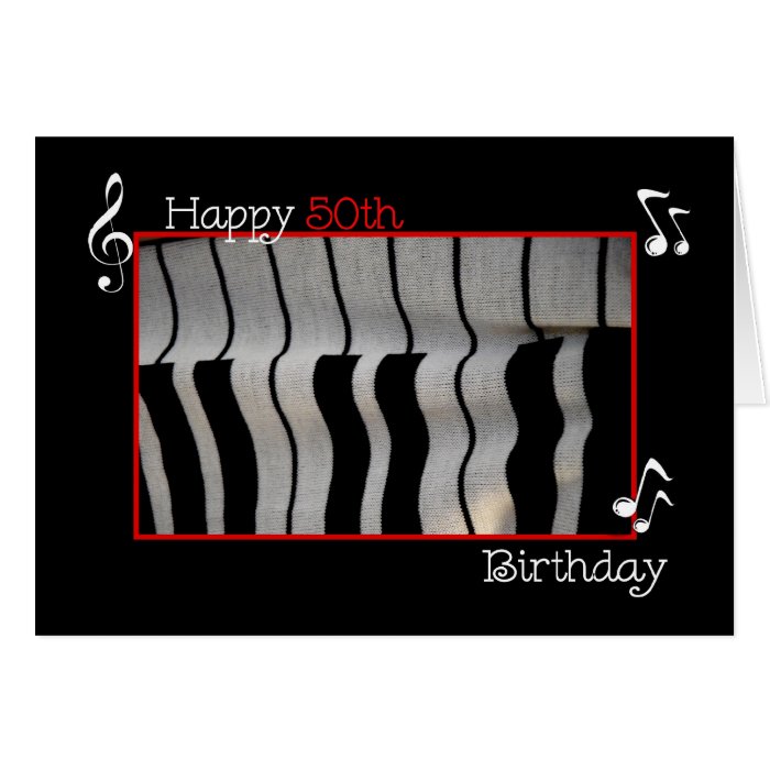 Piano 50th Birthday Cards