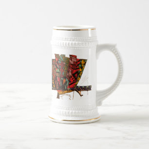 piano 916 ink white beer stein