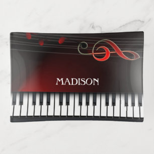 Piano and Clef Trinket Tray