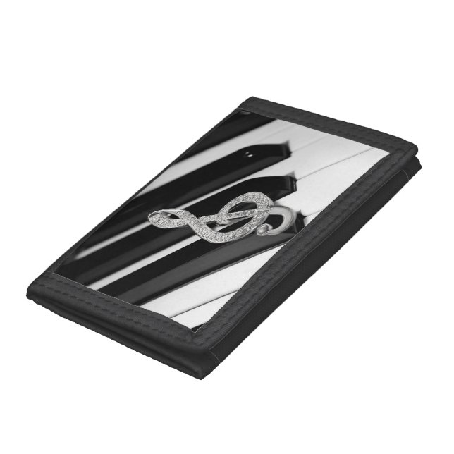 Piano and Gclef design Tri-fold Wallet (Bottom)