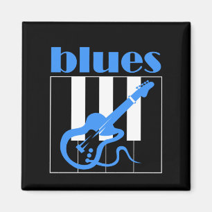 Piano and guitar blues magnet