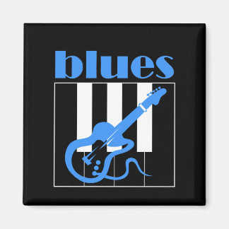 Piano and guitar blues magnet