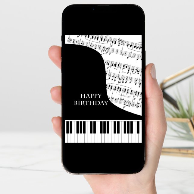 Piano and Music Birthday (Front Digital)