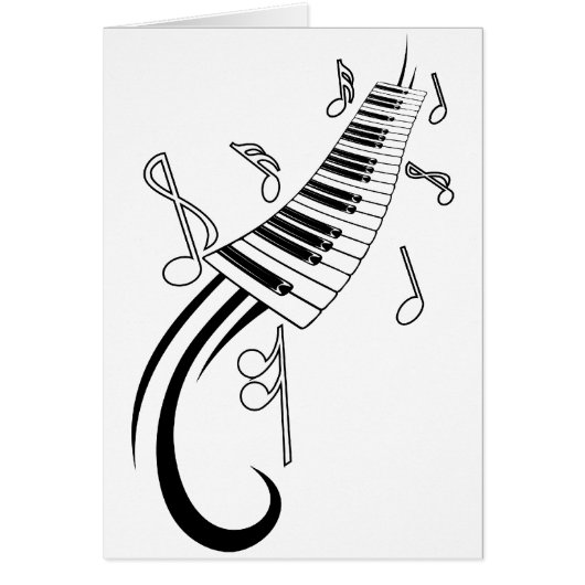 Piano and Music Notes (Front)