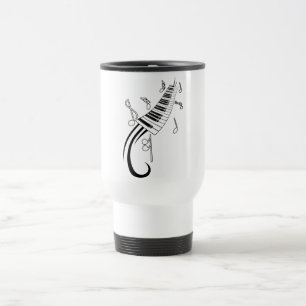 Piano and Music Notes Travel Mug