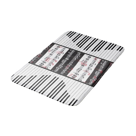 Piano and music score 2 bath mat