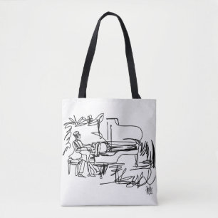 Piano  and Music Themed Tote Bag