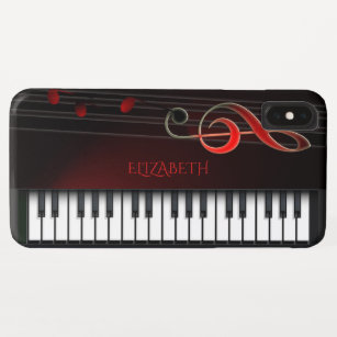 Piano And Red Treble Clef iPhone XS Max Case