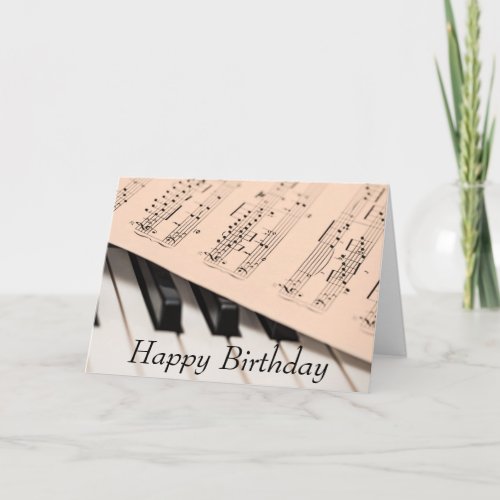 Piano and Score Birthday Card for Musician