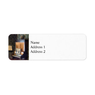 Piano and Sheet Music on Stand Label