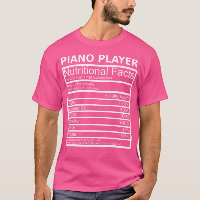 Piano Apparel Piano Lover Gift Piano Player T-Shirt (Front)