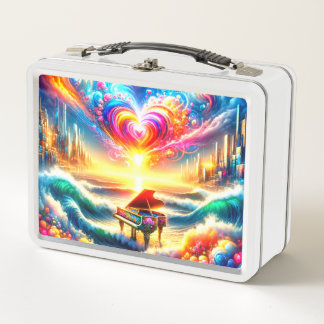 Piano Art Metal Lunch Box