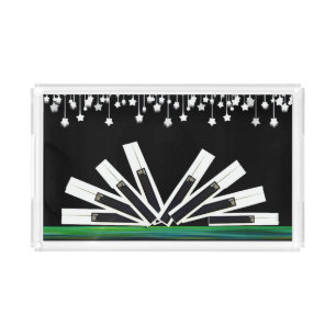 PIANO ART__MIDNIGHT KEYS ACRYLIC TRAY