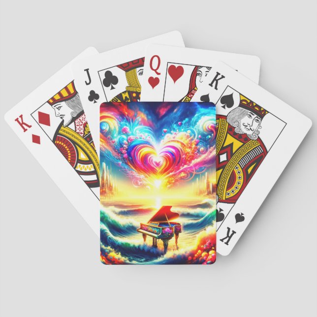 Piano Art Poker Cards (Back)
