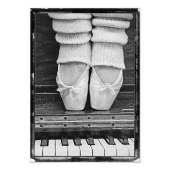 Piano Ballet Duet Black And White Medium Sized Photo Print by erinphotodesign at Zazzle