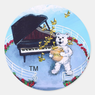 Piano Bears Sticker
