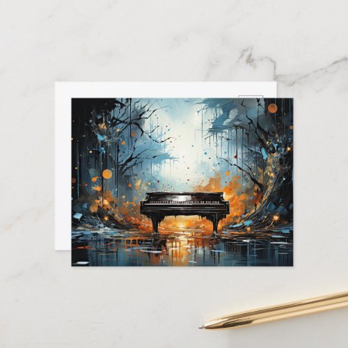 Piano Beauty AI_generated fantasy Postcard