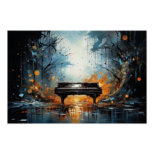 Piano Beauty AI_generated fantasy Poster
