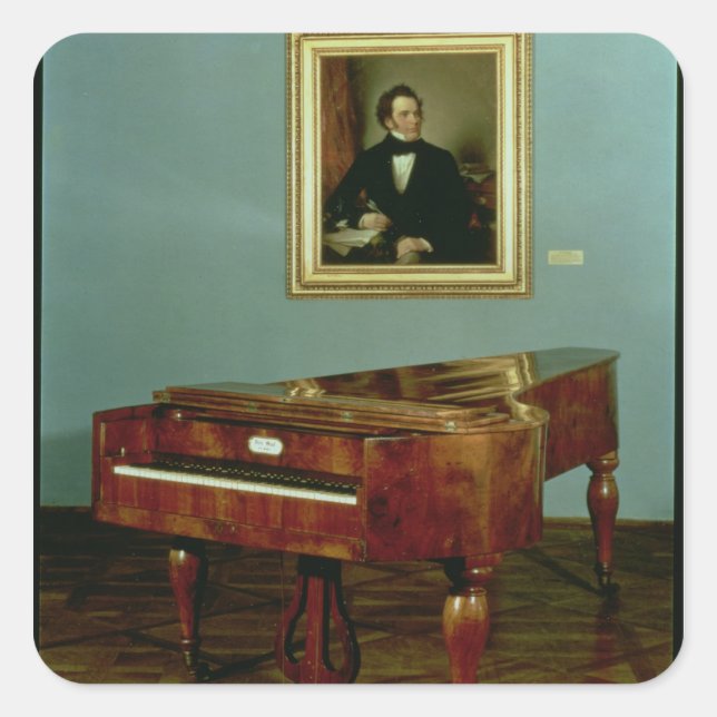 Piano belonging to Franz Peter Schubert Square Sticker (Front)