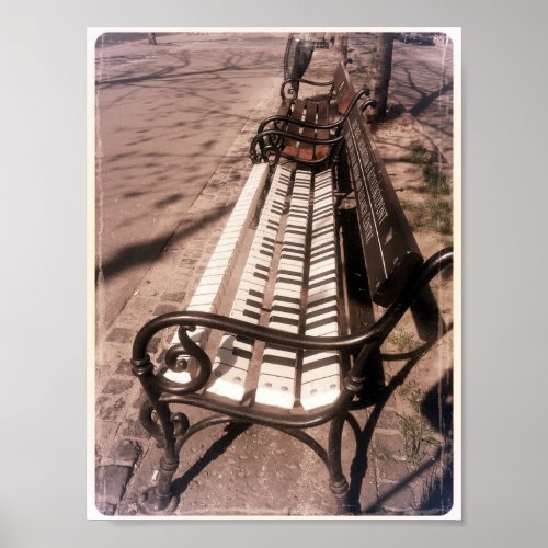 Piano bench poster