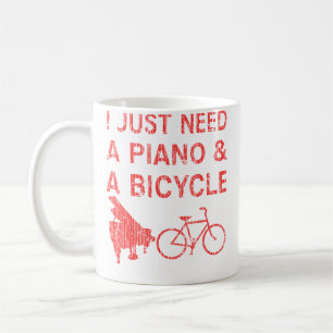 Piano Bicycle 	 Bike Pianist Cyclist Instrument Gi Coffee Mug