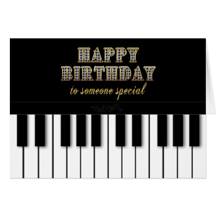 PIANO BIRTHDAY   SOMEONE SPECIAL GREETING CARD