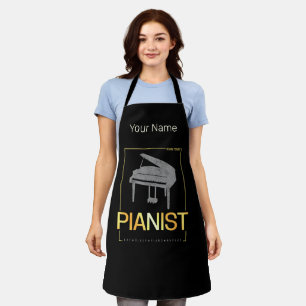 Piano Born To Be Pianist Musician Vintage Design Apron
