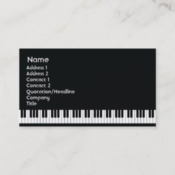 Piano - Business Business Card by ZazzleProfileCards at Zazzle