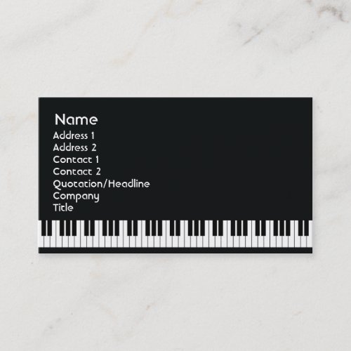 Piano - Business Business Cards